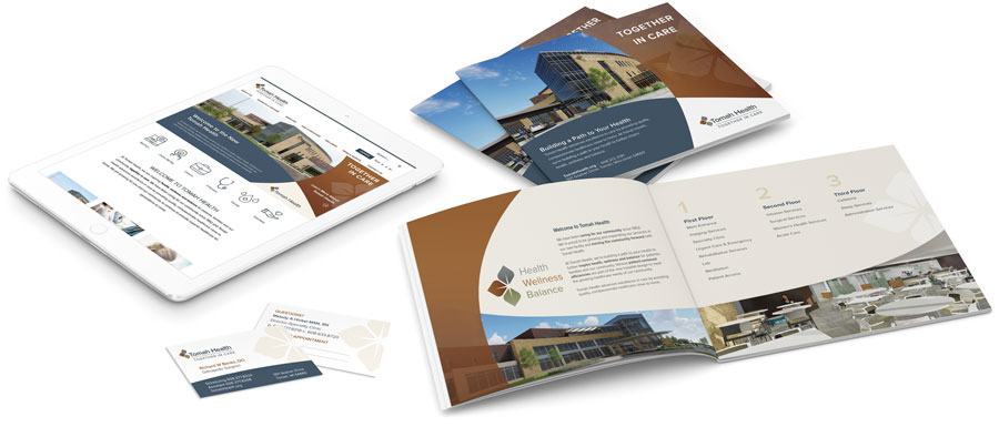 Print, brading and web design for Tomah Health